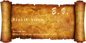Bielik Vince névjegykártya